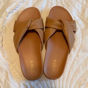 J. Crew Women's Brown Knotted Slide Sandals
